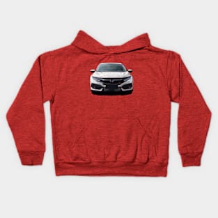 Sleek White Honda Civic Vector T-Shirt Desig Kids Hoodie